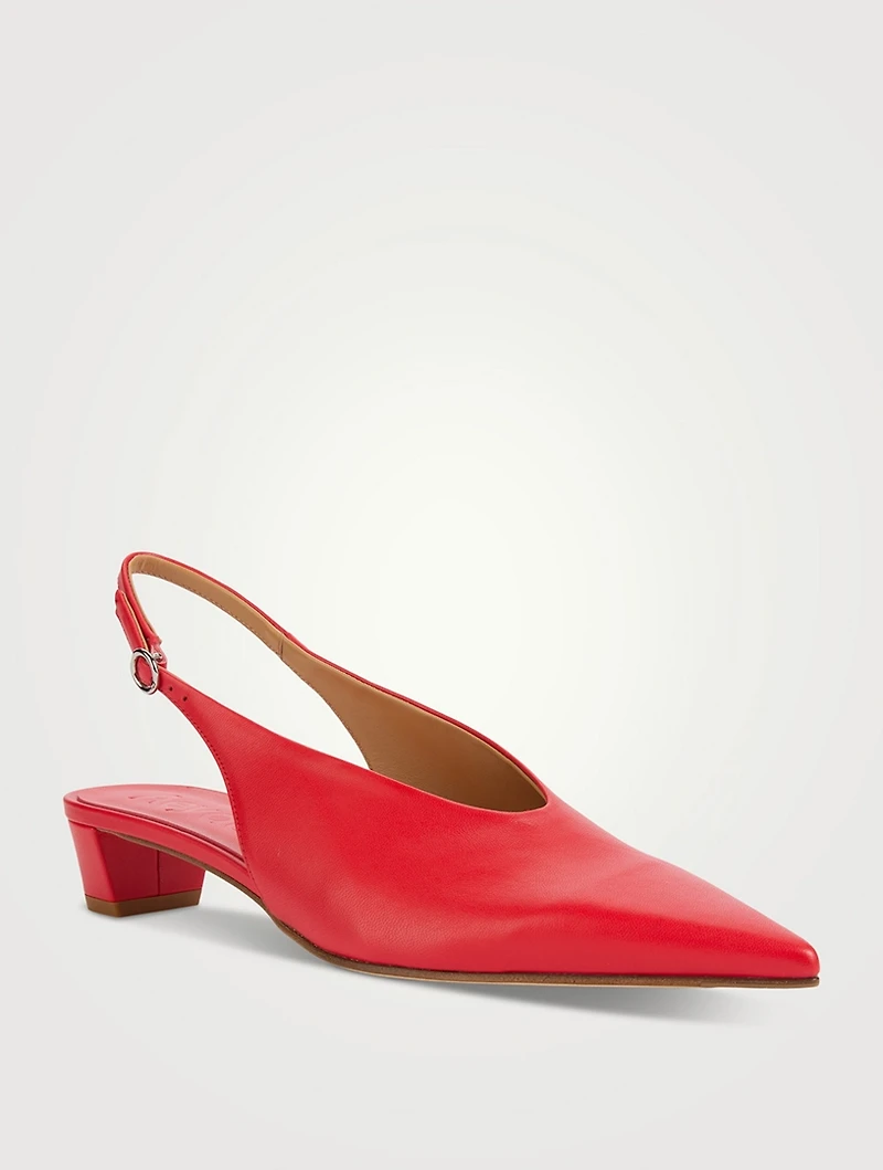 Clara Leather Slingback Pumps
