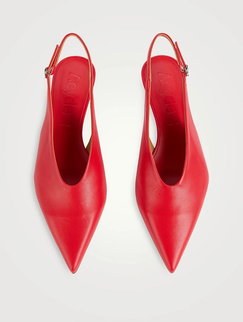 Clara Leather Slingback Pumps