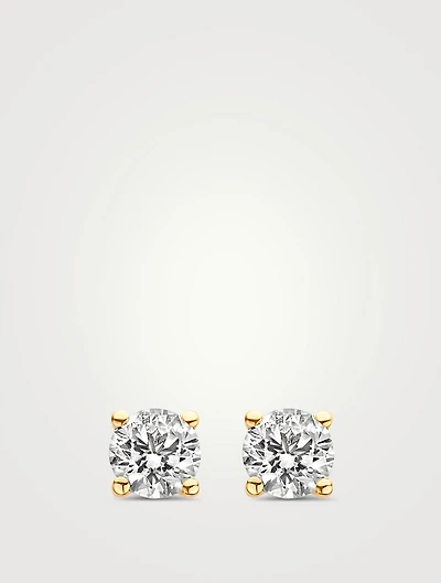 18K Gold Stud Earrings