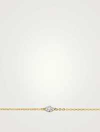 18K Gold Marquise Drop Chain Bracelet