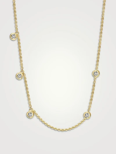 Ivy 18K Gold Station Necklace