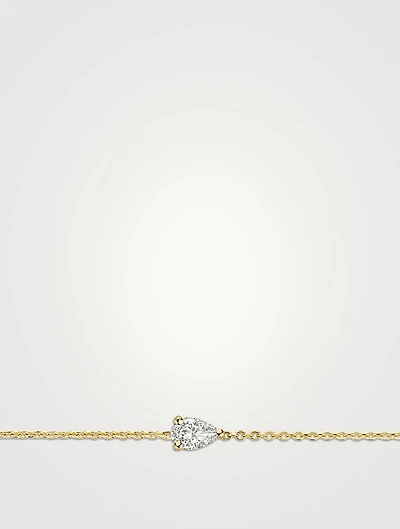 18K Gold Pear Drop Bracelet