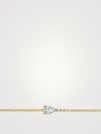18K Gold Pear Drop Bracelet
