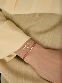 18K Gold Round Drop Bracelet
