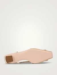 Belle Vivier Raffia Slingback Flats
