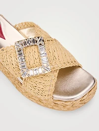 Viv' By The Sea Raffia Platform Mules