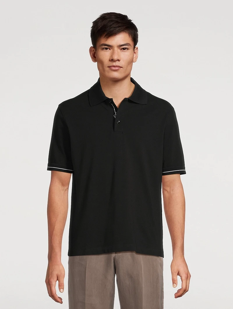 Cotton Short-Sleeve Polo Shirt