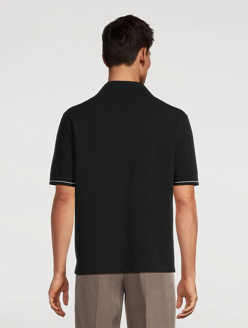 Cotton Short-Sleeve Polo Shirt