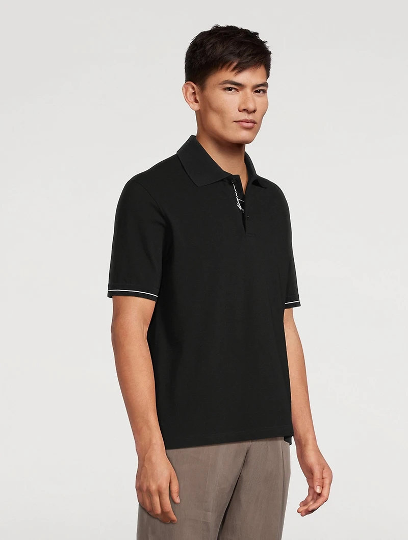 Cotton Short-Sleeve Polo Shirt