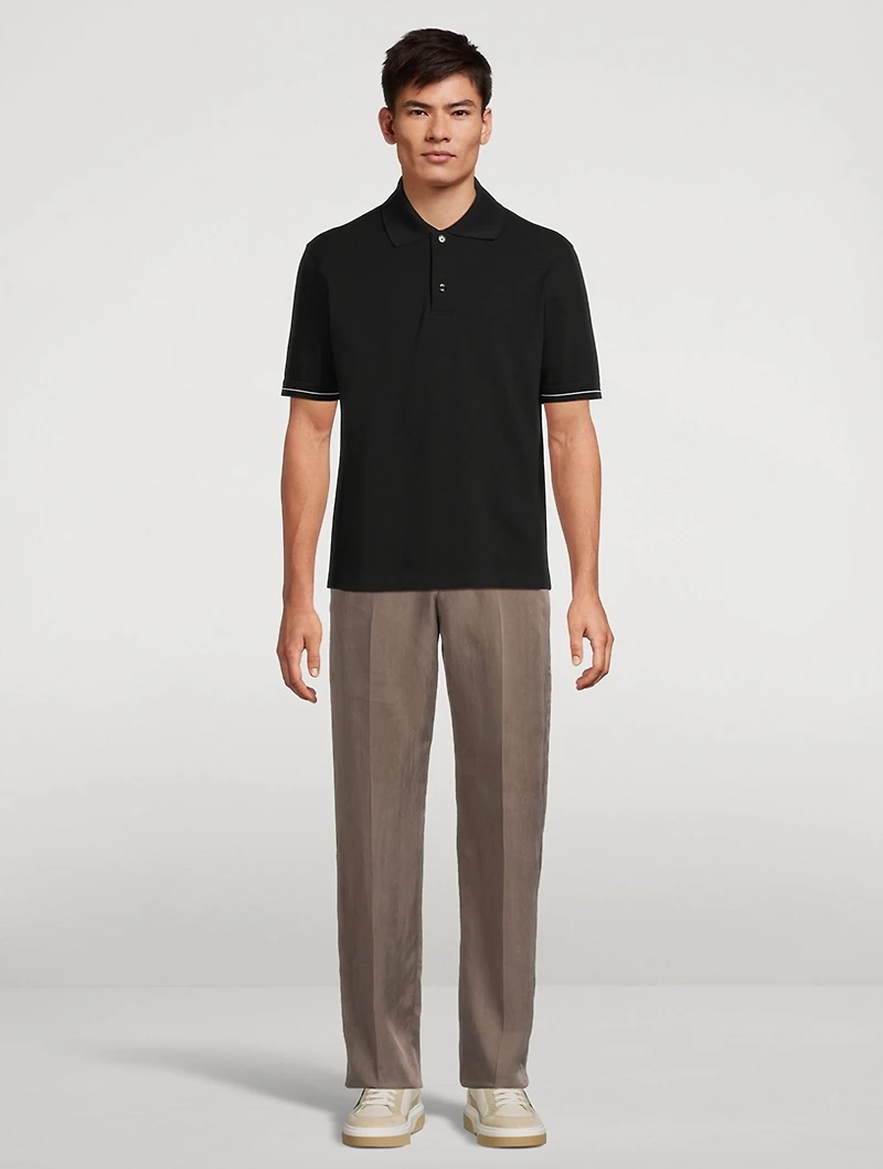 Cotton Short-Sleeve Polo Shirt