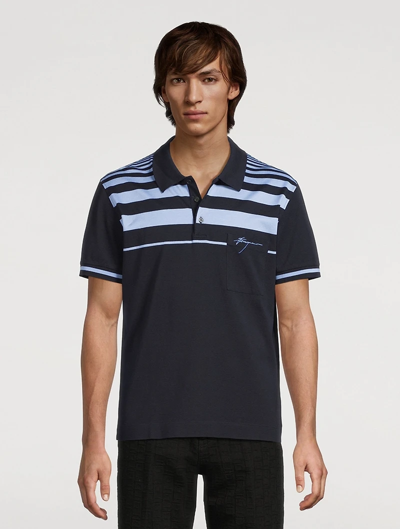 Cotton Short-Sleeve Polo Shirt