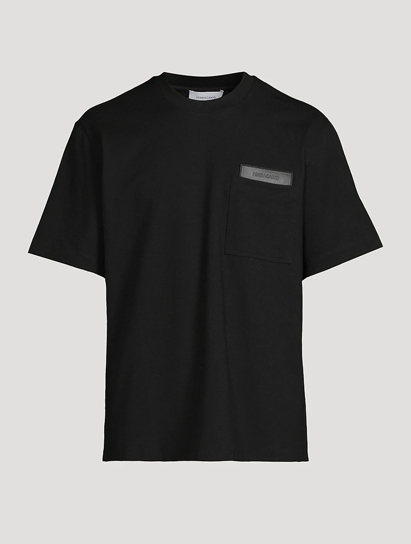 Leather Logo Patch T-Shirt