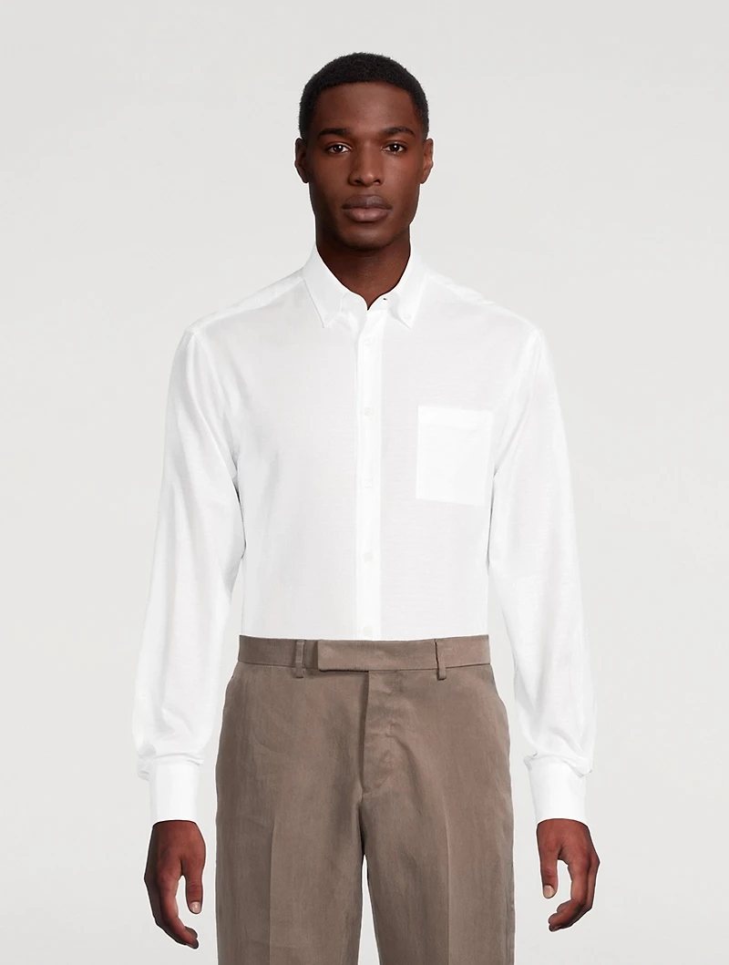 Cotton Shirt With Logo