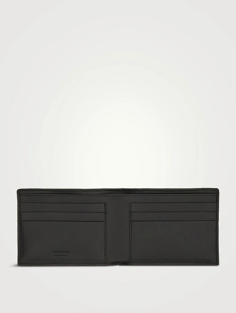 Gancio Woven Leather Bi-Fold Wallet
