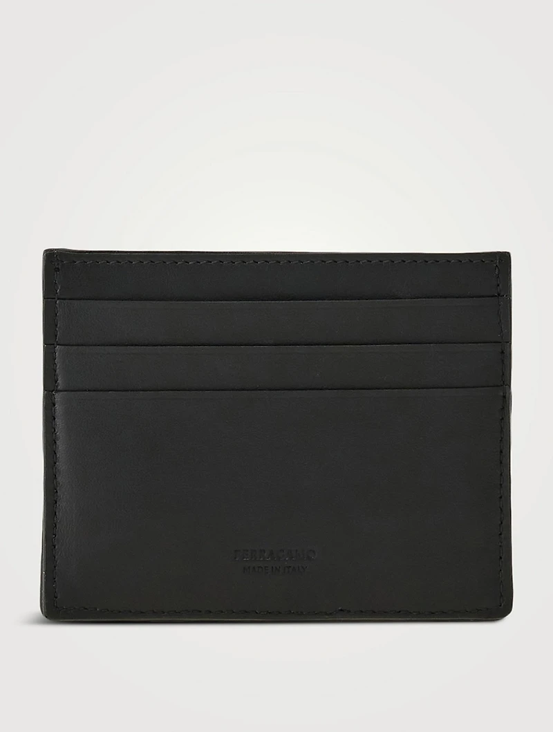 Gancio Woven Leather Card Holder