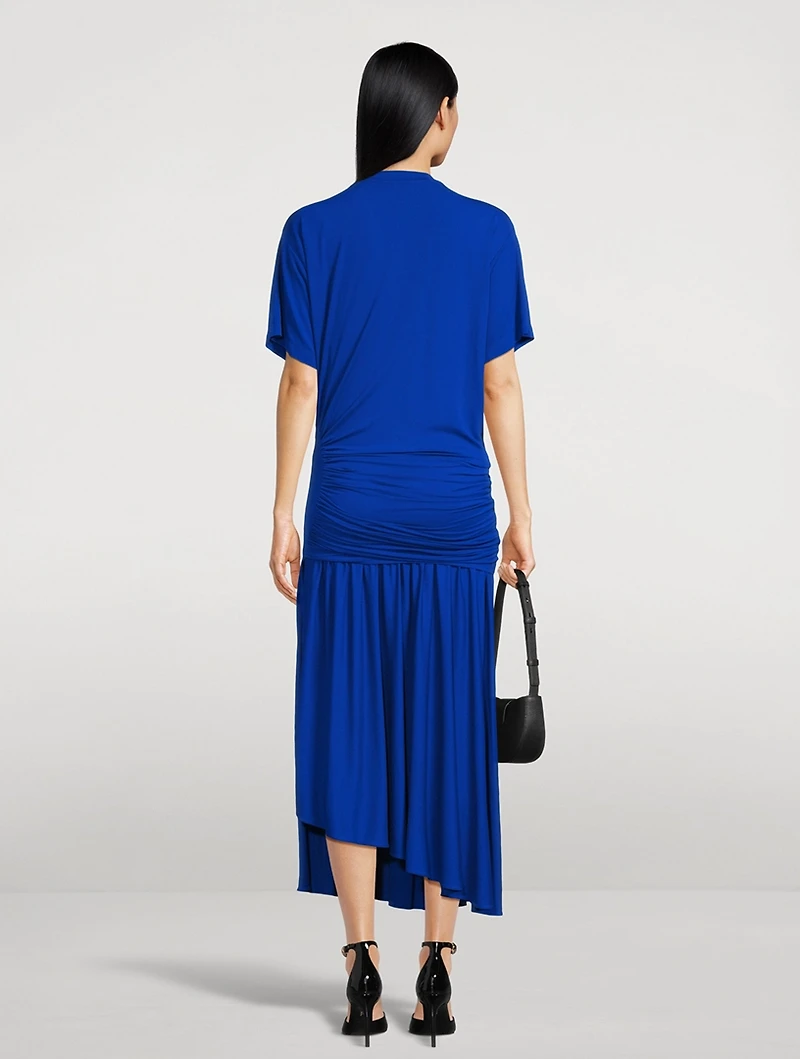 Jersey Short-Sleeve Midi Dress