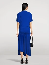 Jersey Short-Sleeve Midi Dress