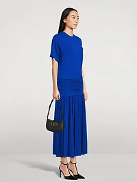 Jersey Short-Sleeve Midi Dress