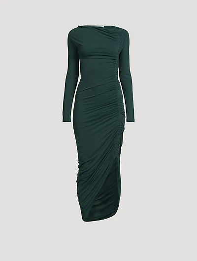 Ruched Jersey Midi Dress