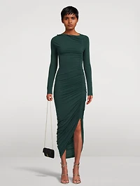 Ruched Jersey Midi Dress