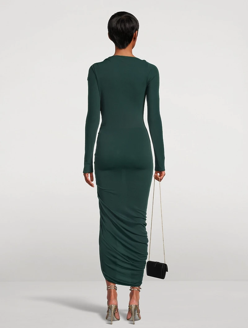 Ruched Jersey Midi Dress