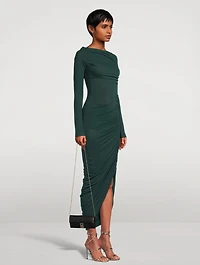 Ruched Jersey Midi Dress