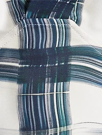 Silk Dress Stylized Tartan Print