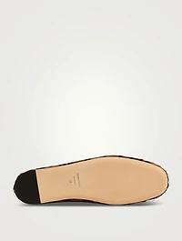 Vanna Pony Hair Ballet Flats Leopard Print