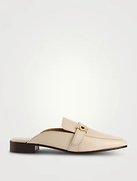 Hug Leather Loafer Mules