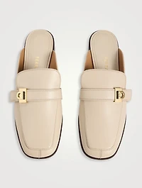 Hug Leather Loafer Mules