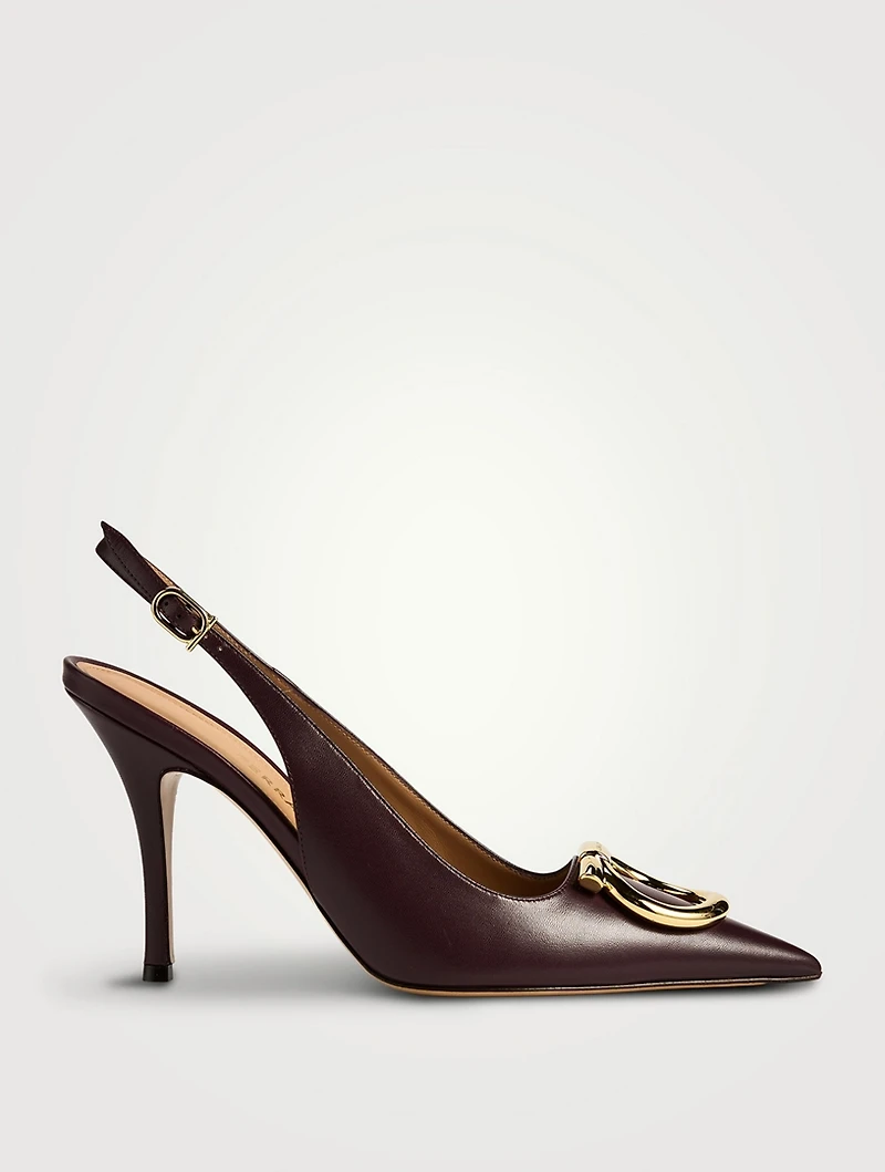 Sara Leather Slingback Pumps