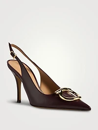 Sara Leather Slingback Pumps