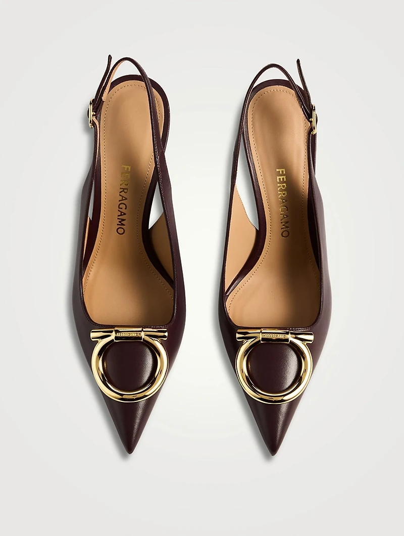 Sara Leather Slingback Pumps