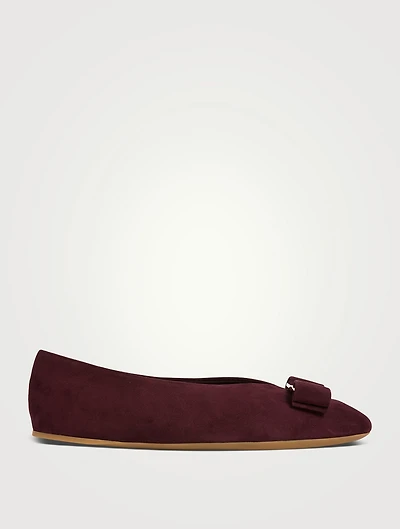 Suede Ballet Flats