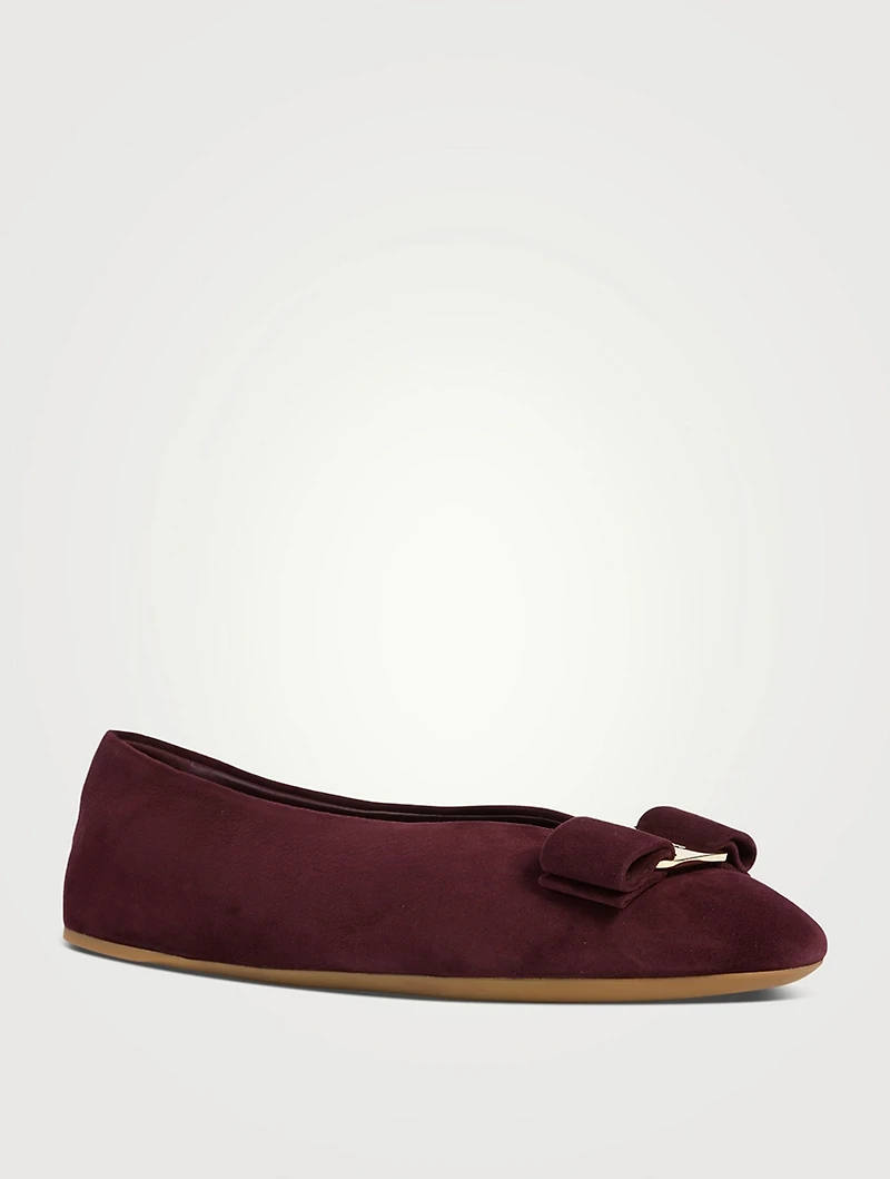 Suede Ballet Flats