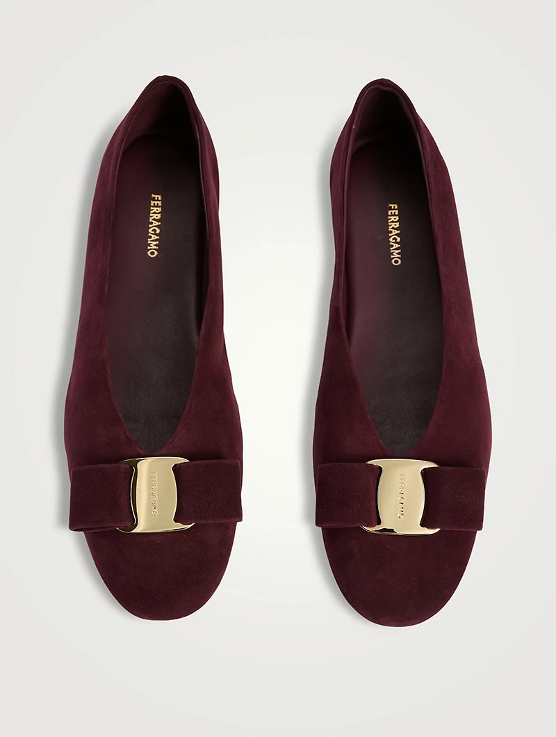 Suede Ballet Flats