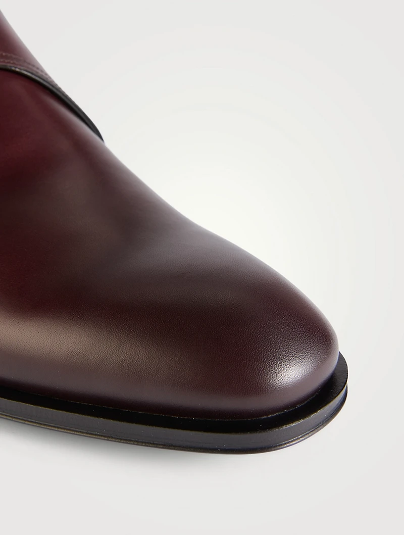 Leather Monk Strap Shoes