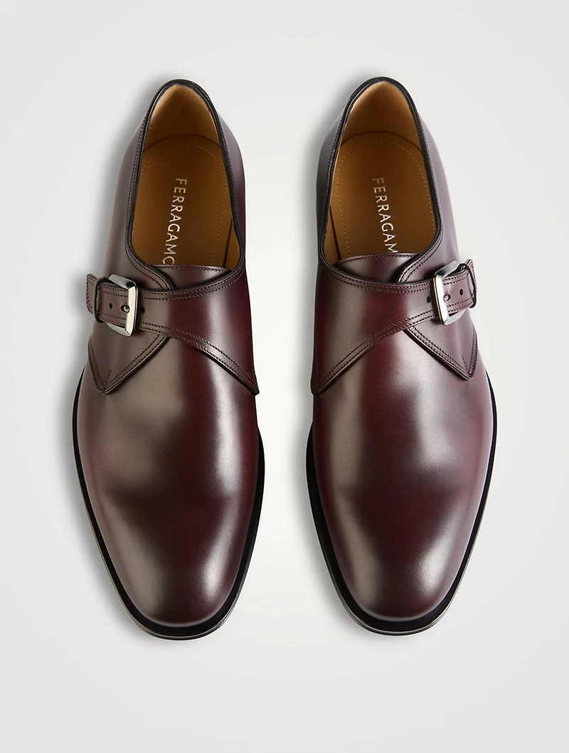 Leather Monk Strap Shoes