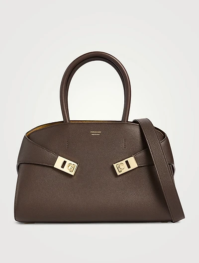 Small Hug Leather Satchel