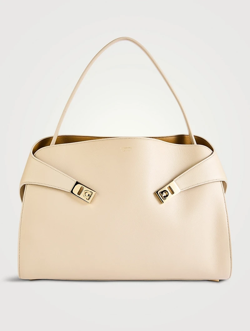 Medium Hug Soft Leather Satchel