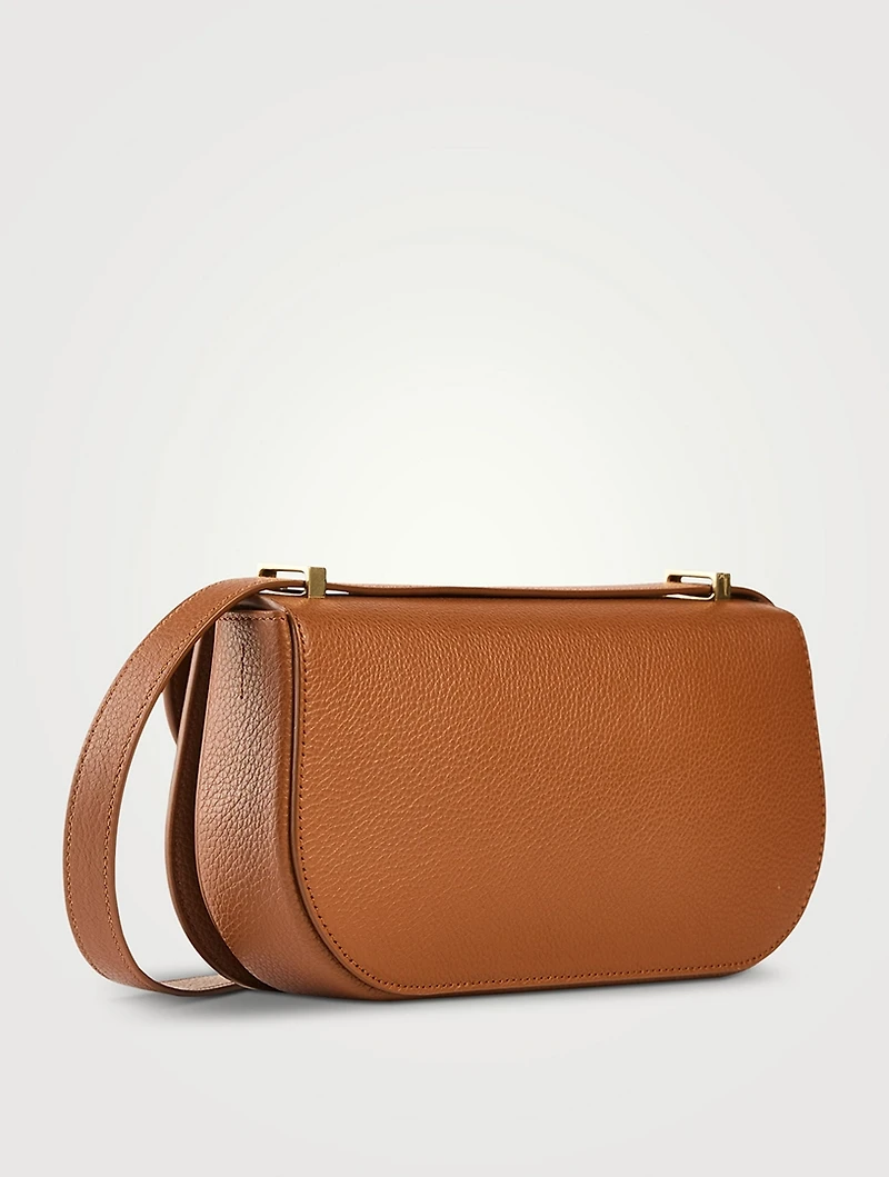 Mini Double Gancini Leather Crossbody Bag