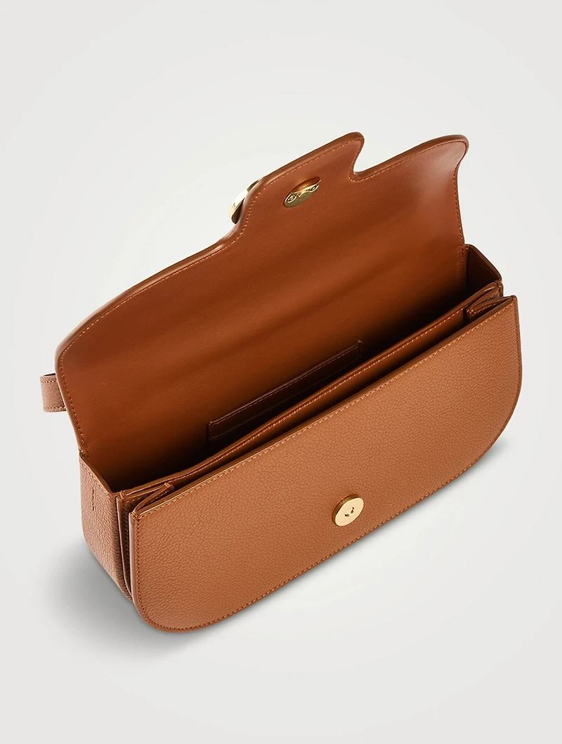 Mini Double Gancini Leather Crossbody Bag