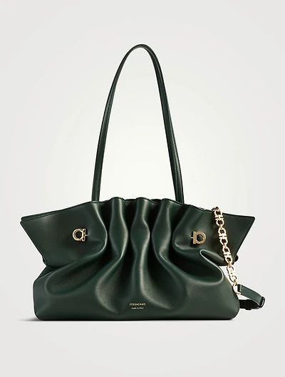 Medium Ferragamo Soft Leather Shoulder Bag