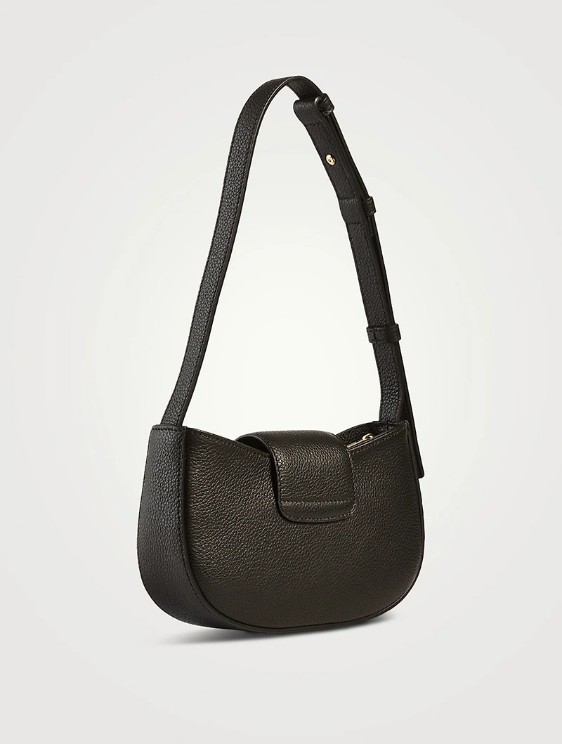 Mini Double Gancini Leather Shoulder Bag