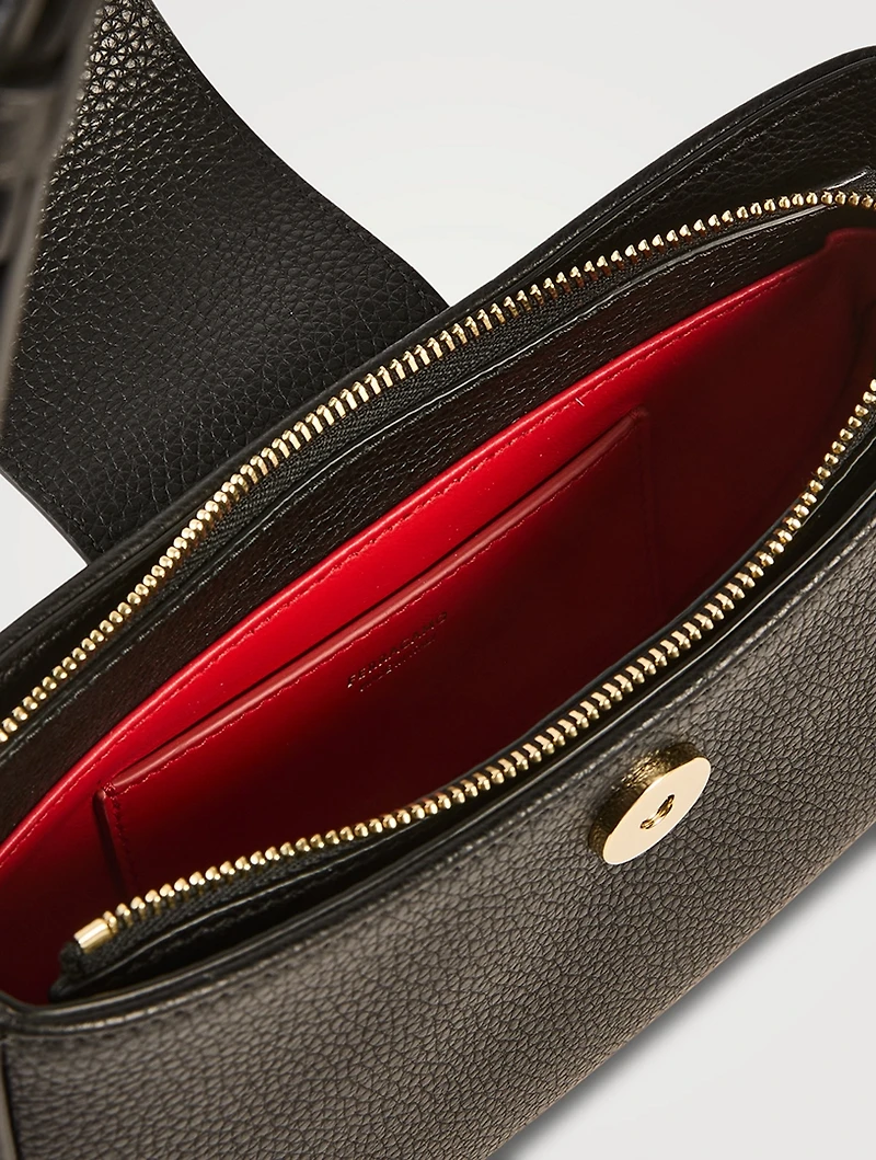 Mini Double Gancini Leather Shoulder Bag