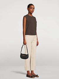 Mini Double Gancini Leather Shoulder Bag