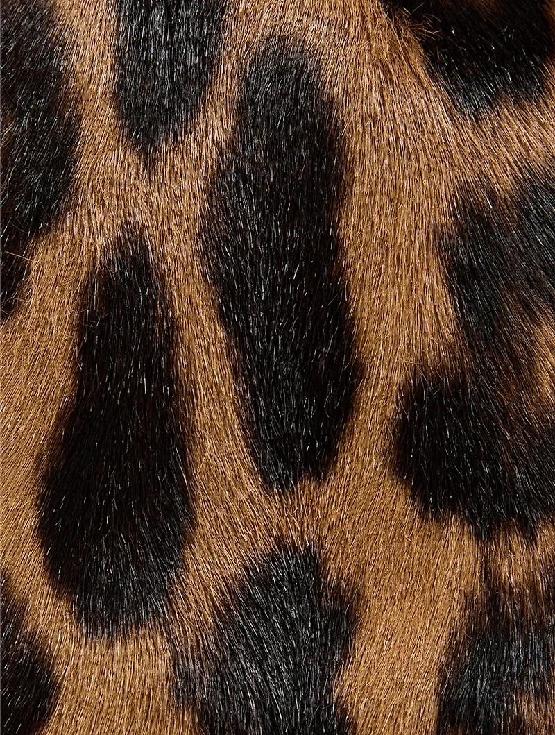XS Calf Hair Shoulder Bag In Leopard Print