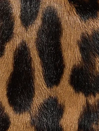 XS Calf Hair Shoulder Bag In Leopard Print
