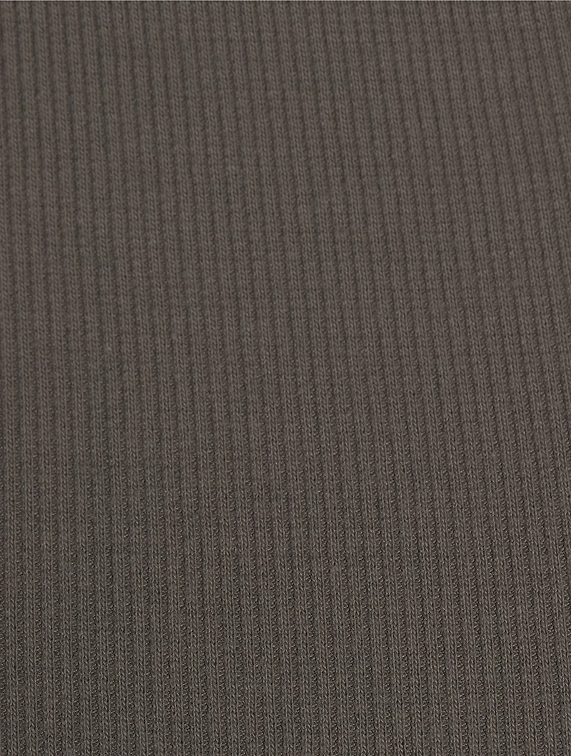 Asymmetric Neckline Long-Sleeve Top