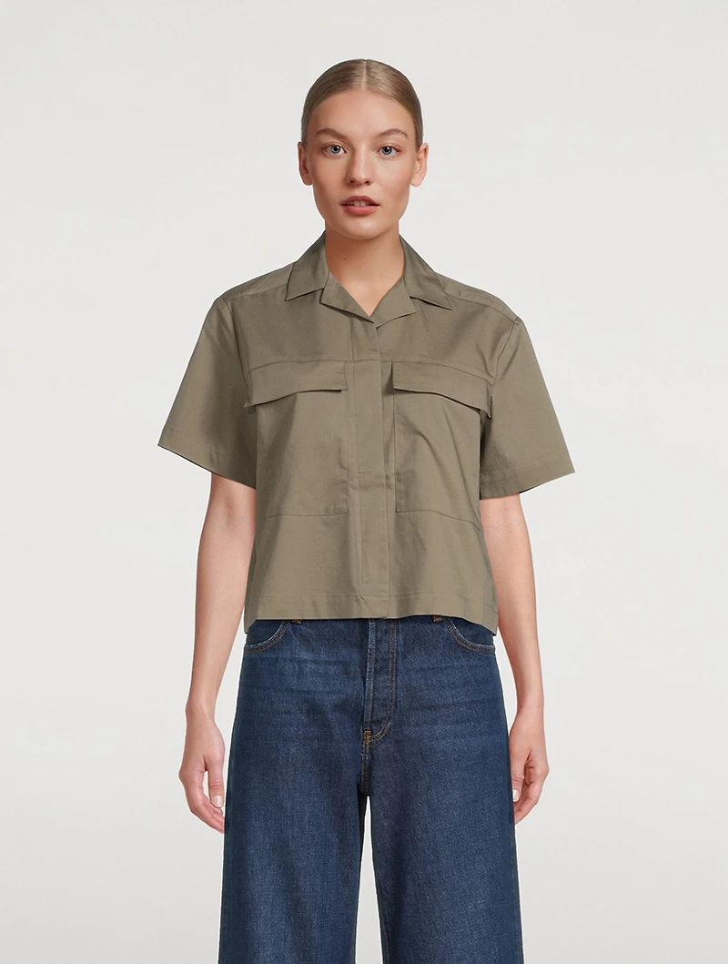 Cropped Utility Shirt